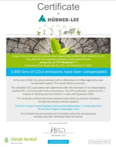 Produkcia TTE® v CO2 neutrálnom režime